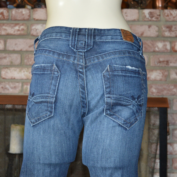 Lucky Brand Lola Boot Cut Denim Jeans Distressed - Picture 6 of 7
